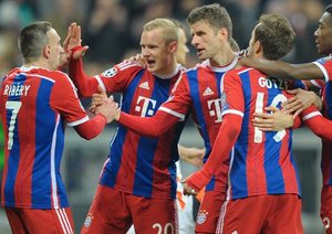 شادی بازیکنان بایرن