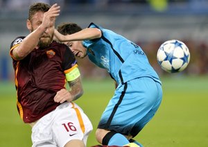 دانیله د روسی - مسی|رم 1 - 1 بارسلونا / لیگ قهرمانان