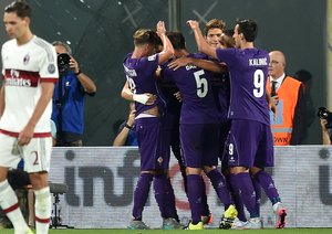 شادی بازیکنان فیورنتینا