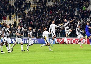 شادی بازیکنان یوه|یوونتوس 0 - 0 اتلتیکو مادرید / لیگ قهرمانان