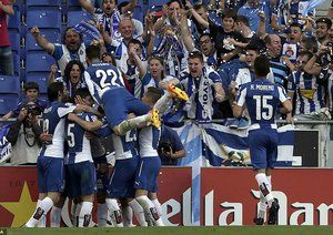 شادی بازیکنان اسپانیول|اسپانیول 1 - 4 رئال مادرید / لالیگا