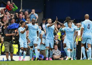 شادی بازیکنان منچستر سیتی