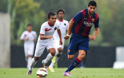 سوارز اولین گل خود را با پیراهن بارسلونا به ثمر رساند