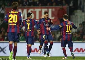 شادی بازیکنان بارسا