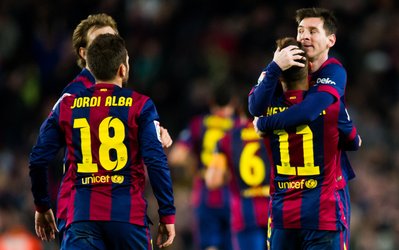 لالیگا | بارسلونا 5 - اسپانیول 1 / پیروزی آبی‌اناری‌ها در دربی بارسلون با هت‌تریک مسی