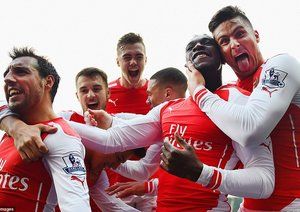 شادی توپچی ها|وست برومویچ 0 - 1 آرسنال / لیگ جزیره