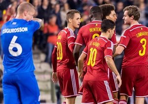 شادی بازیکنان بلژیک