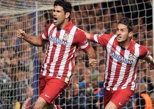 دیگو کاستا|دیگو کاستا در بازی برگشت برابر چلسی گل دوم تیمش را به ثمر می رساند تا مادریدی ها با نتیجه ی 3-1 به فینال لیگ قهرمانان اروپا صعود کنند.