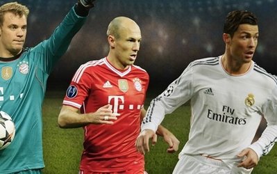 رونالدو، روبن و نویر نامزد بهترین بازیکن سال اروپا شدند
