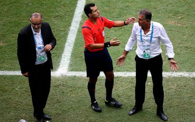 خداحافظی کی‌روش با بازیکنان تیم ملی در رختکن