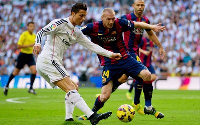 لالیگا | نیمه اول: رئال 1 - بارسلونا 1 / تساوی در نیمه اول ال‌کلاسیکو