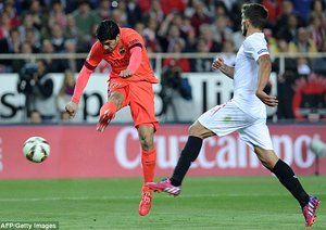 لوئیس سوارز|سه ویا 2 - 2 بارسلونا / لالیگا