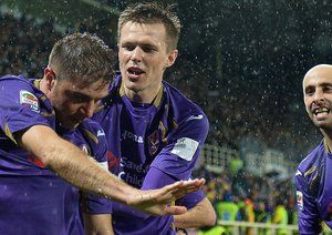 شادی بازیکنان فیورنتینا|فیورنتینا 2 - 1 میلان /  سری آ