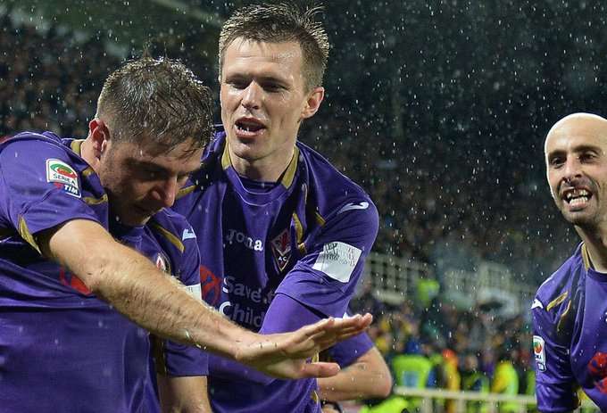 شادی بازیکنان فیورنتینا