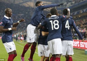 شادمانی بازیکنان فرانسه