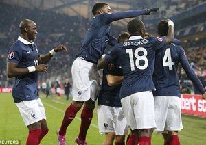 شادمانی بازیکنان فرانسه|فرانسه 1 - 0 سوئد / دیدار دوستانه