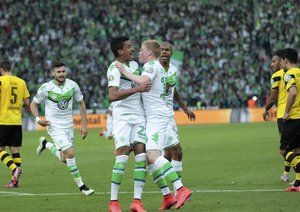 شادی بازیکنان وولفسبورگ