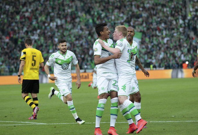 شادی بازیکنان وولفسبورگ