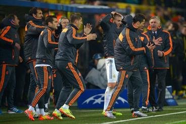 تصاویری از واکنش‌های جالب کریستیانو رونالدو در شب بازی با دورتموند