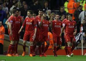 شادی بازیکنان لیورپول