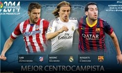 گابی، مودریچ و بوسکتس نامزدهای بهترین هافبک لالیگا