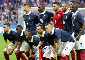 تیم ملی فرانسه|بازیکنان تیم ملی فرانسه در بازی مقابل جاماییکا