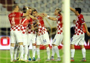 شادی بازیکنان کرواسی