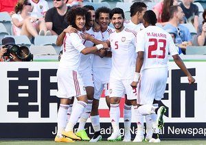 شادی بازیکنان امارات|بحرین 1 - 2 امارات / جام ملت های آسیا 2015