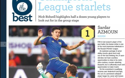 گزارش جالب «ورلدساکر» درباره ستاره فوتبال ایران؛ سردار آزمون، ستاره لیگ قهرمانان اروپا