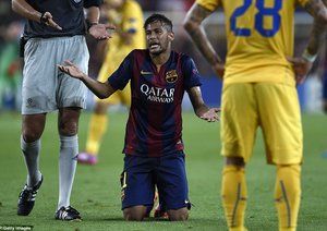 نیمار|بارسلونا 1-0 آپوئل / لیگ قهرمانان