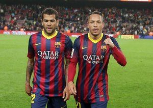 دنیل آلوز - آدریانو|پایان بازی با برتری آبی و اناری پوشان و خوشحالی دنیل آلوز و آدریانو