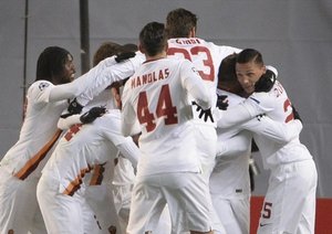 شادی بازیکنان رم