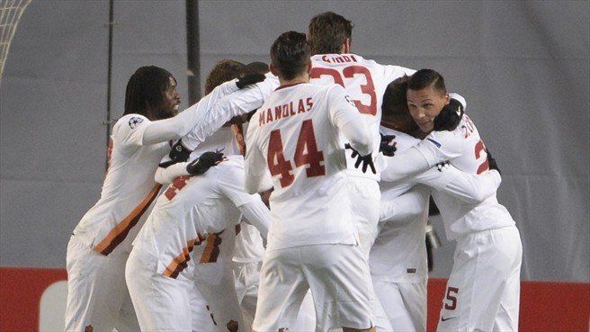 شادی بازیکنان رم