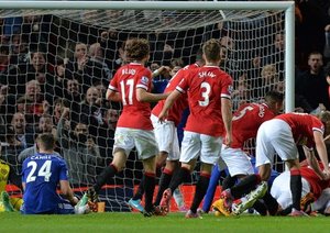 شادمانی بازیکنان منچستر