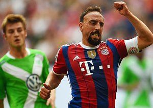 فرانک ریبری|شادی فرانک ریبری بعد از باز کردن دروازه ولفسبورگ.