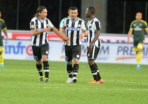 شادی بازیکنان اودینزه