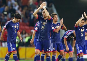 شادی بازیکنان ژاپن