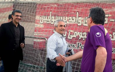 حضور طاهری در محل تمرین پرسپولیس