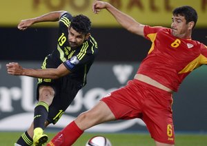 دیگو کاستا|مقدونیه 0 - 1 اسپانیا / مقدماتی یورو 2016