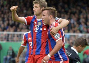 ماریو گوتزه - مولر|بایرن مونیخ 4-1 پروسن موئنستر / جام حذفی آلمان