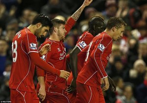 شادی بازیکنان لیورپول