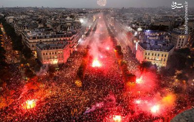 عکس/ شورش در پاریس بعد از قهرمانی فرانسه!