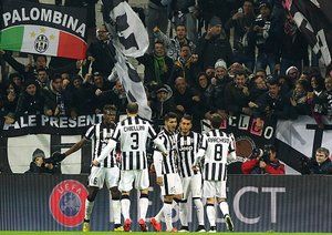 شادمانی بازیکنان یووه|یوونتوس 2 - 1 بوروسيا دورتموند / لیگ قهرمانان