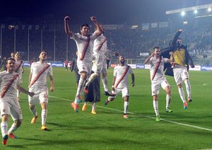 شادی بازیکنان رم