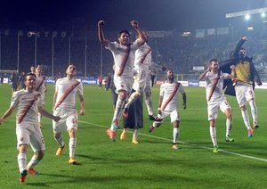 شادی بازیکنان رم|آتالانتا 1 - 2 رم / سری آ