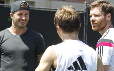 عکس روز | حضور بکام در تمرین رئال در لس‌آنجلس