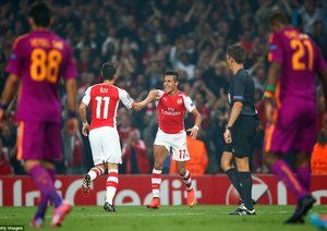 مسوت اوزیل - الکسیس سانچز|آرسنال 4-1 گالاتاسرای / لیگ قهرمانان