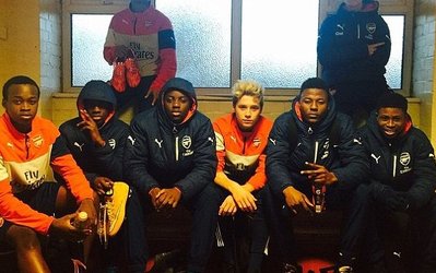 عکس روز | سلفی دخیا،کرکیچ و بروکلین بکهام در لباس آرسنال