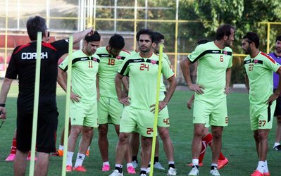 حاشیه‌های تمرین پرسپولیس | بدنسازی سرخپوشان در درفشی‌فر