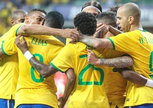 شادی بازیکنان برزیل|برزیل 2 - 0 مکزیک / دیدار دوستانه